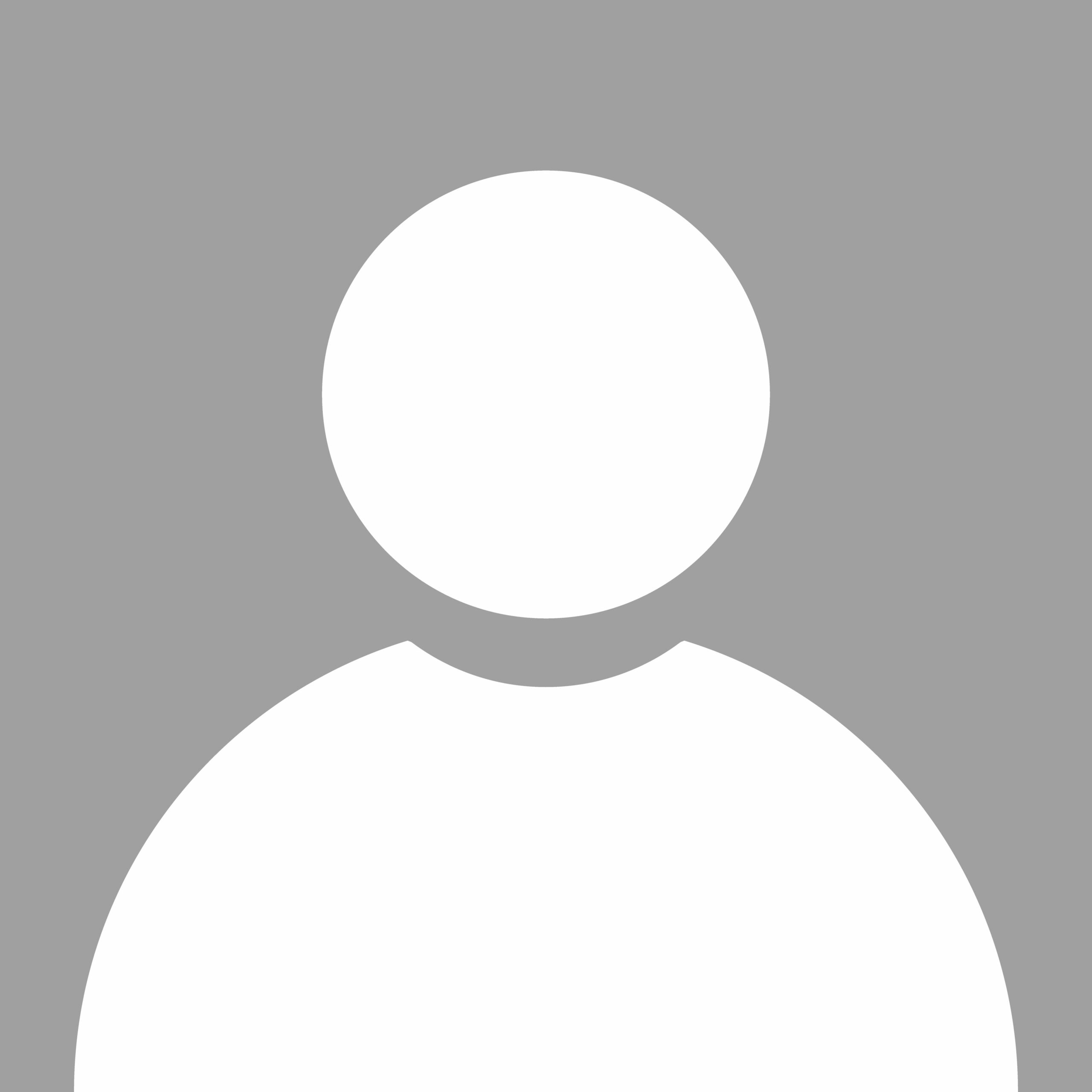 "Symbol-Grafik" für ein Benutzerprofil. Ein weißer, stilisierter Kopf und Schulterumriss auf einem grauen kreisförmigen Hintergrund.